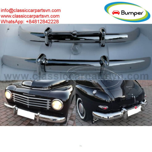 Volvo PV 444 (1947-1958) bumpers with bullhorns overriders by stainless steel