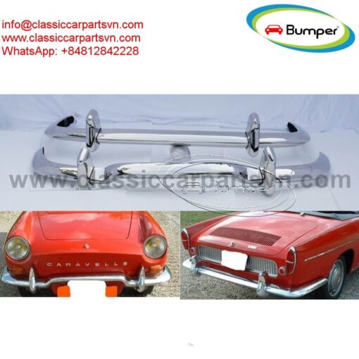 Renault Caravelle and Floride, coupé and cabrio (1958-1968) bumpers with over riders
