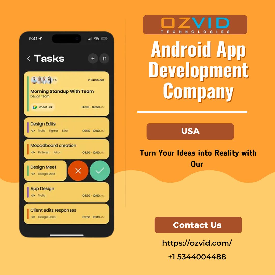 Top Android App Development Company in New York – OZVID Technologies