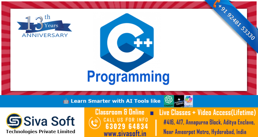 C++ Programming Language Training Course | Classroom and Online | Ameerpet Hyderabad India