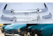 Volkswagen Karmann Ghia Euro style bumpers (1955 – 1966) by stainless steel new