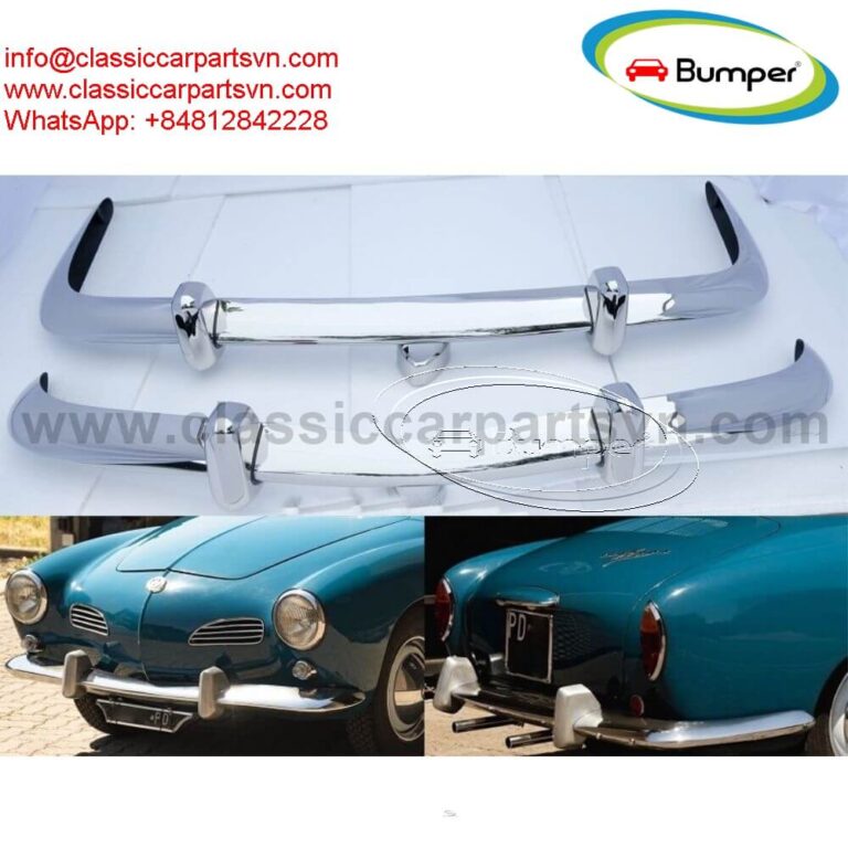 Volkswagen Karmann Ghia Euro style bumpers (1955 – 1966) by stainless steel new