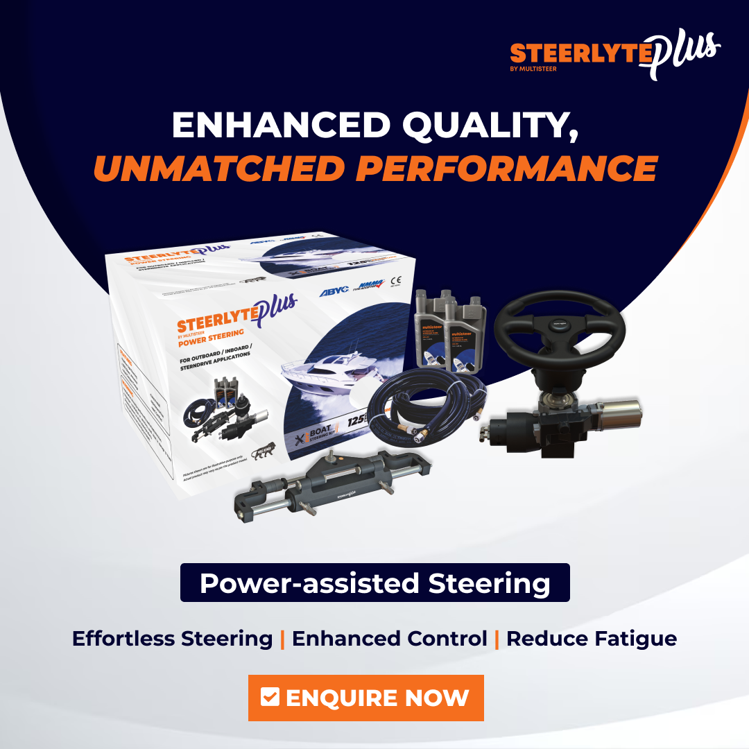 Power-Assisted Boat Steering System | Steerlyte Plus