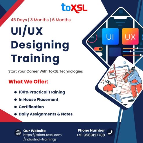 UI/UX Designing Training in Mohali with Live Tools & Projects | ToXSL Technologies