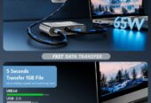 FEDUS USB Hub Type C Hub, USB C Hub, USB Type C to 4K HDMI adapter Converter, Type C to USB 3.0@5gbps Type a Converter With 65W Power Delivery for MacBook Pro/Air, iPhone, Phones, Tablets, Pc Computer
