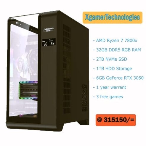 New custom AMD Ryzen 7800x 3D mid tower PC