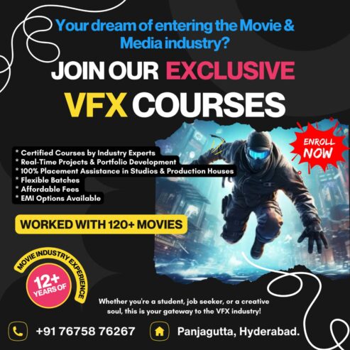 100% Career-Oriented VFX Training with Placement Support