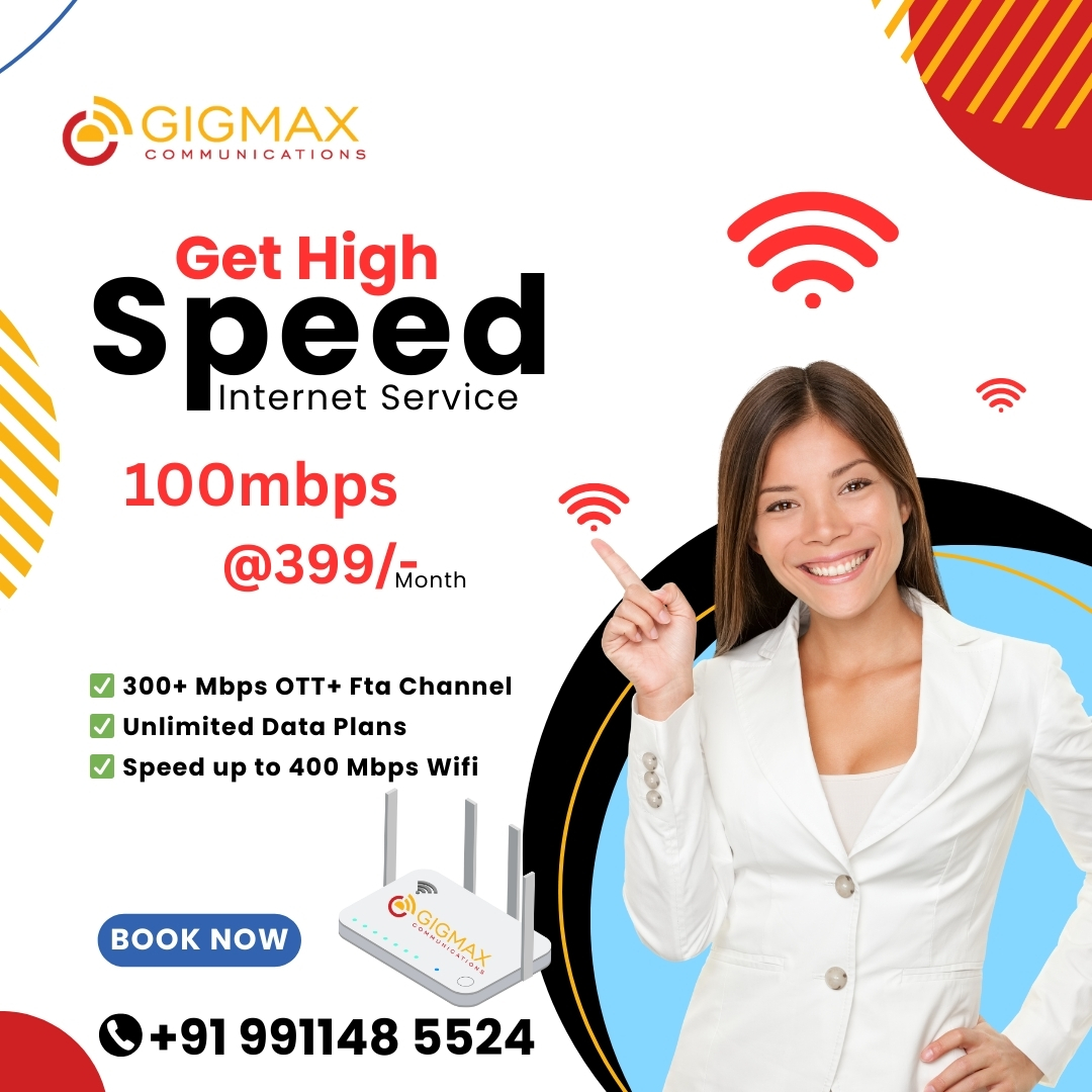 Popular WiFi Internet Service Provider in Badkhal Faridabad – Gigmax