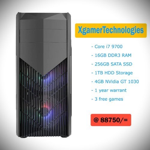 New desktop tower Core i7 9700F gaming PC