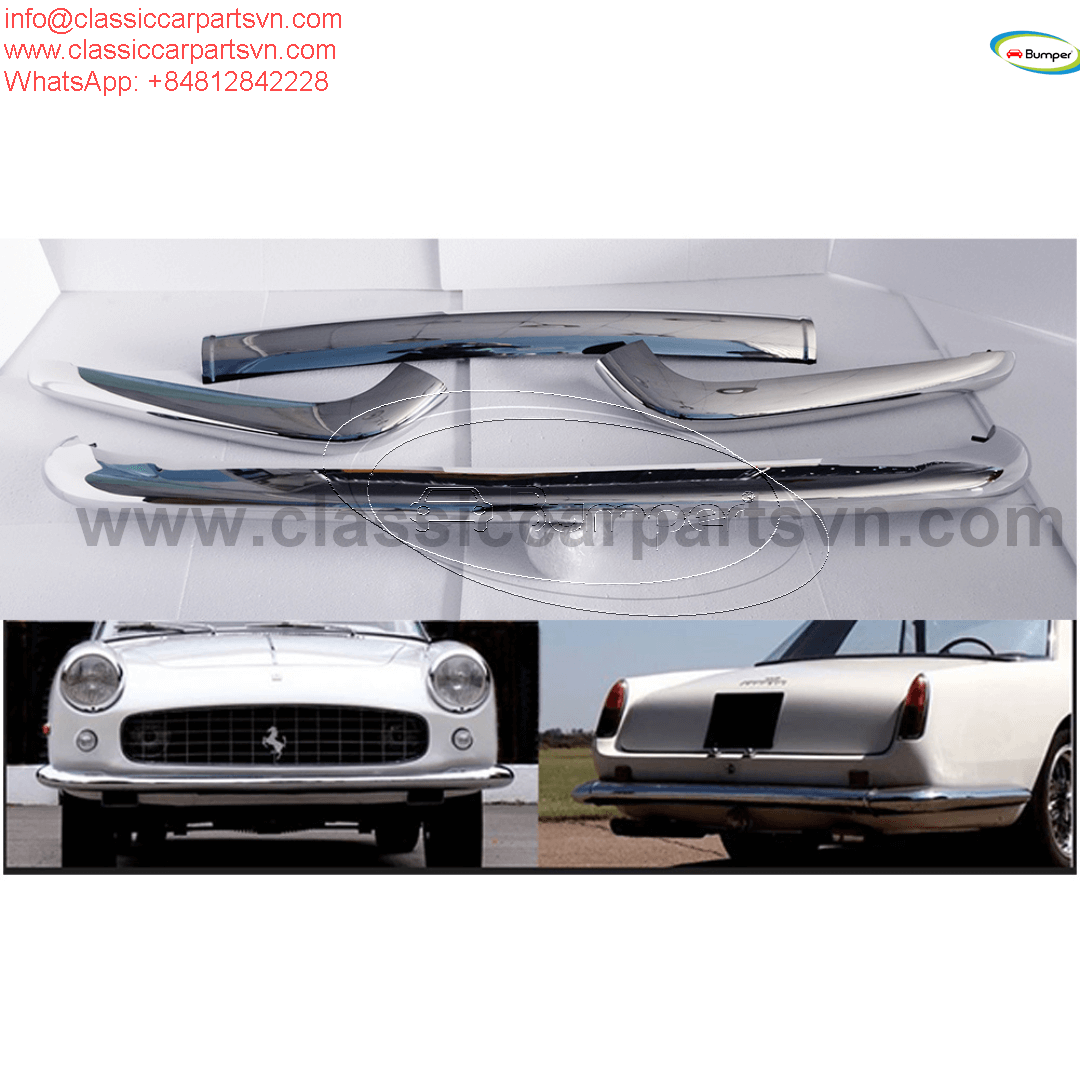 Ferrari 250 GT Coupé Cabriolet Pininfarina S2 (1956-1964) bumper by stainless steel new